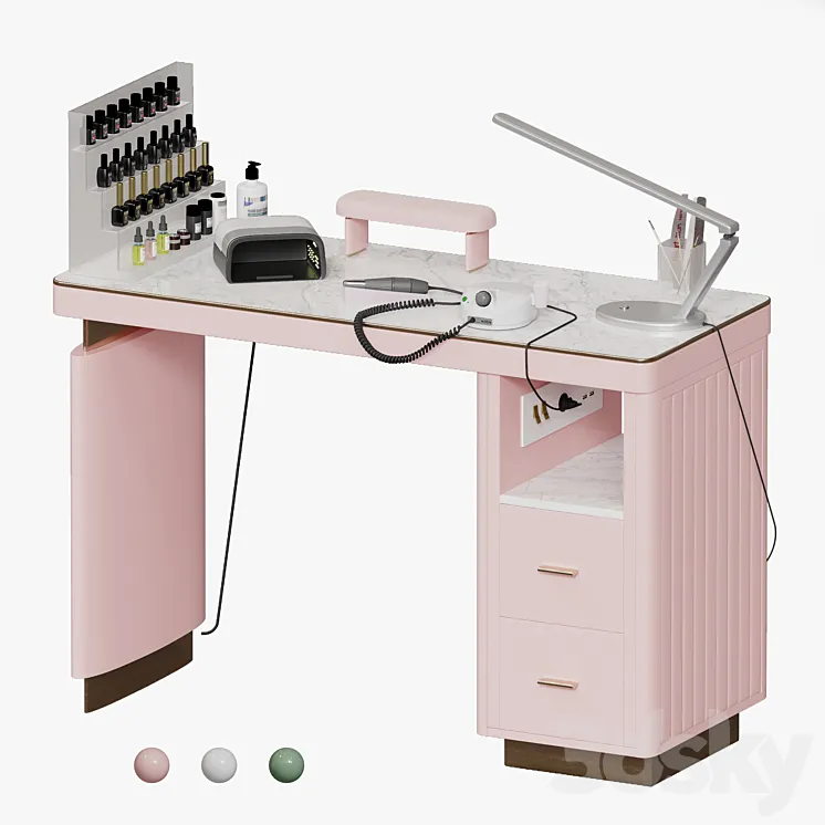 Manicure table Yoocell OC1850 3DS Max Model