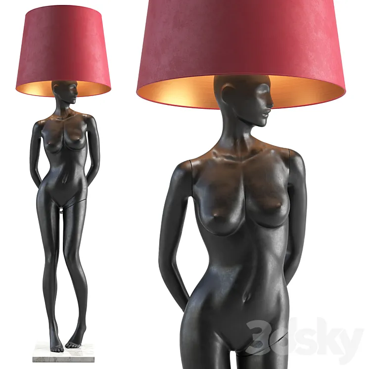 Mannequin Floor Lamp Rebekka 3DS Max