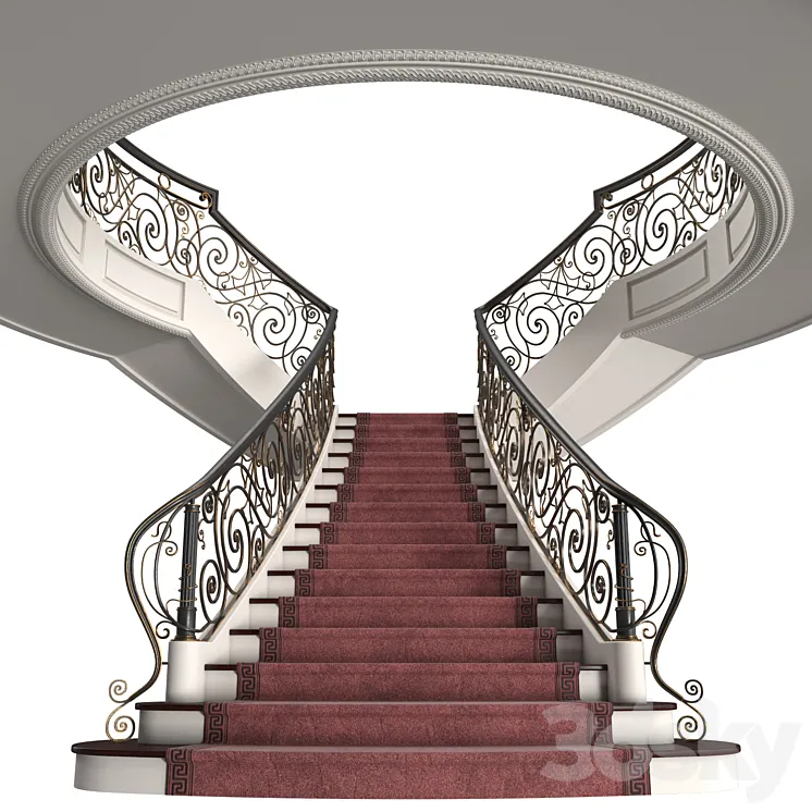 Mansion staircase 3DS Max Model