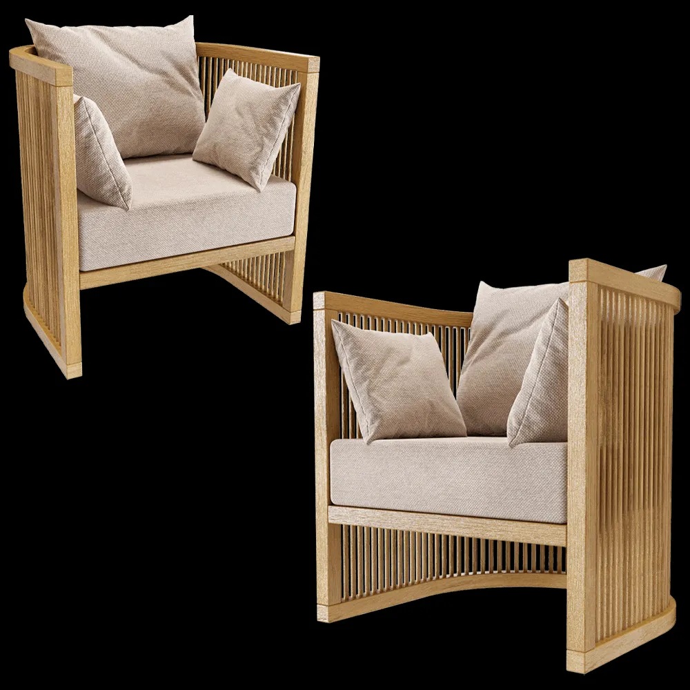 Manual mode – Armchair Solea 3ds Max