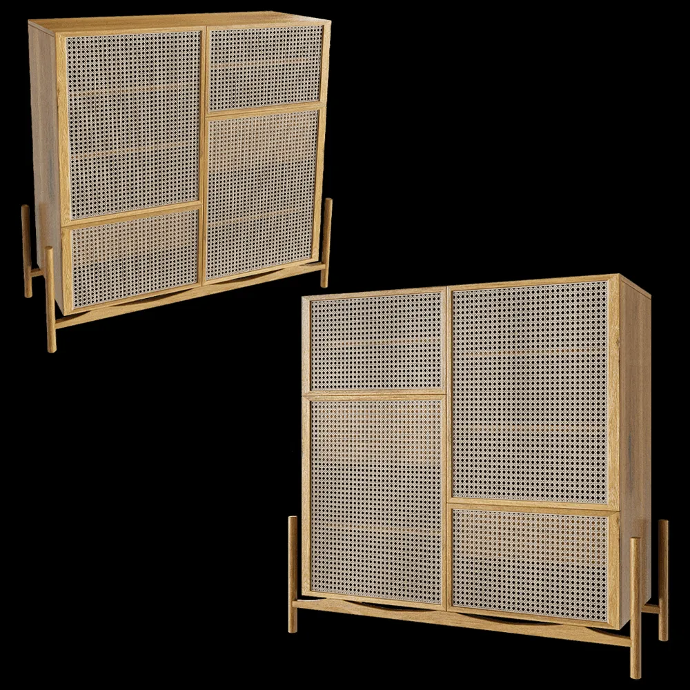 Manual mode – Chest of drawers Rattan 3ds Max