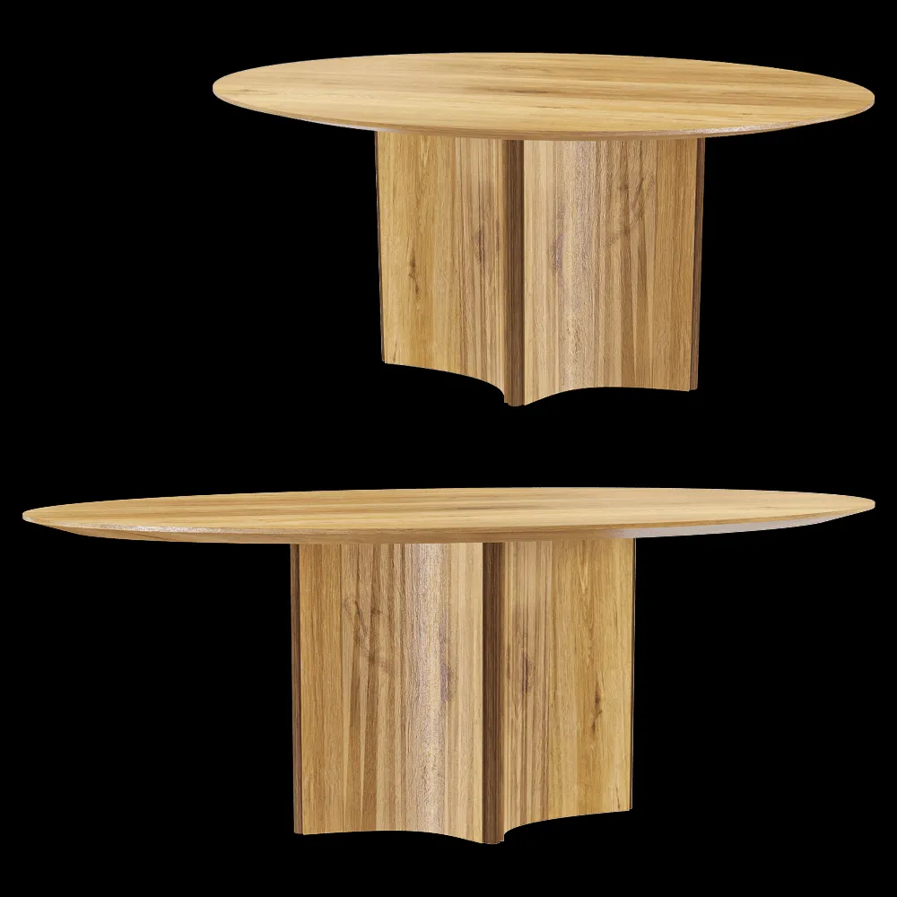 Manual mode – Dining table Curve 3ds Max