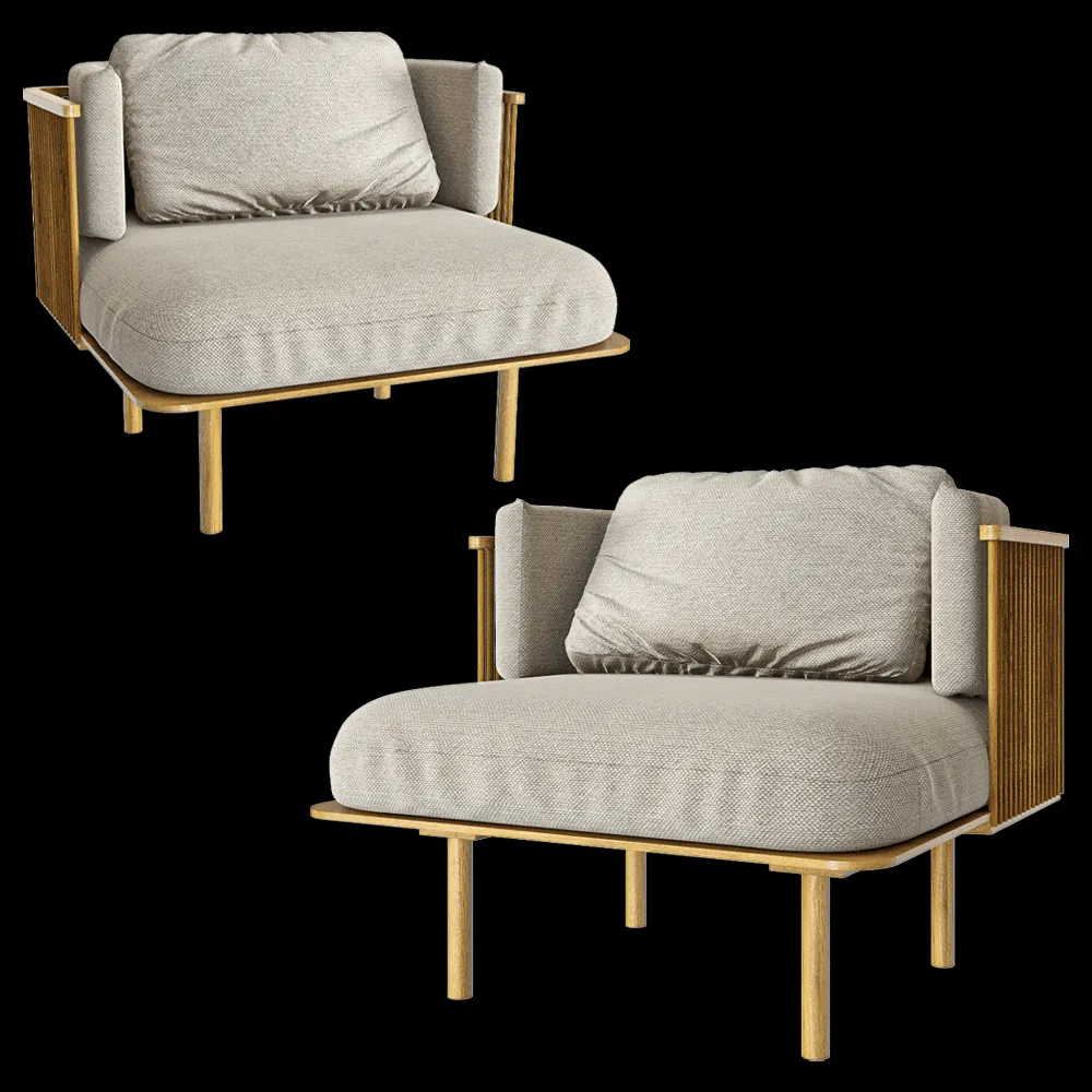 Manual mode – Lounge chair Forest 3ds Max