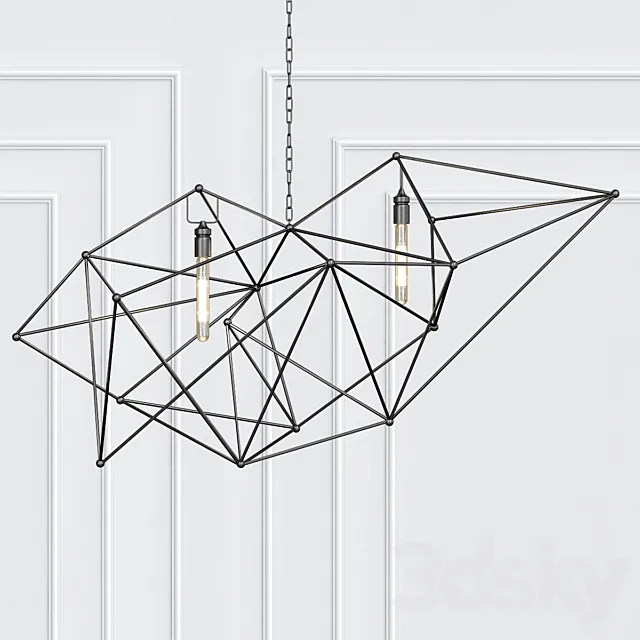 Maquette Double Chandelier 3DS Max Model