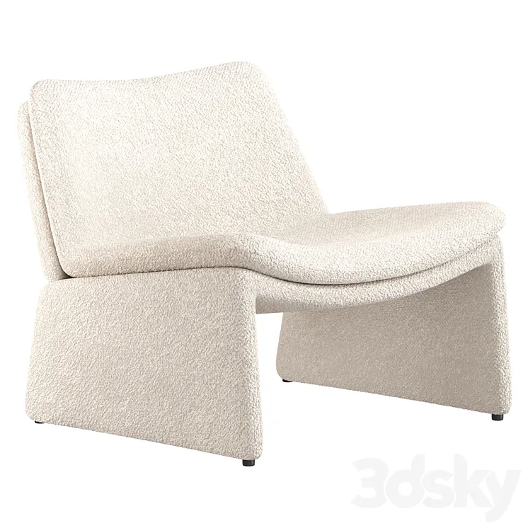 Mara Hoffman Chair And Ottoman West Elm 3DS Max - 3ds Max Files