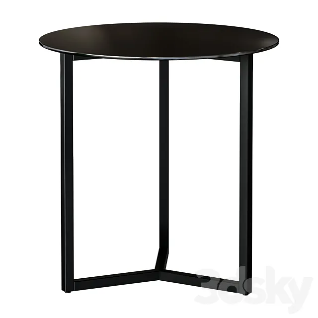 Marae side table black 3DS Max Model