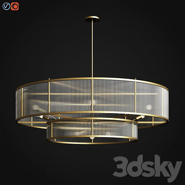 Marais Round Chandelier 72 Restoration Hardware 3DSMax File