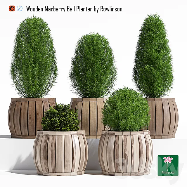 Marberry ball planter 3DS Max Model