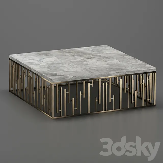 Marble coffee table 3DSMax File
