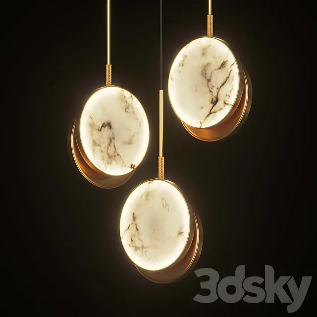Marble Disc Pendant Lamp Lamar 3ds Max