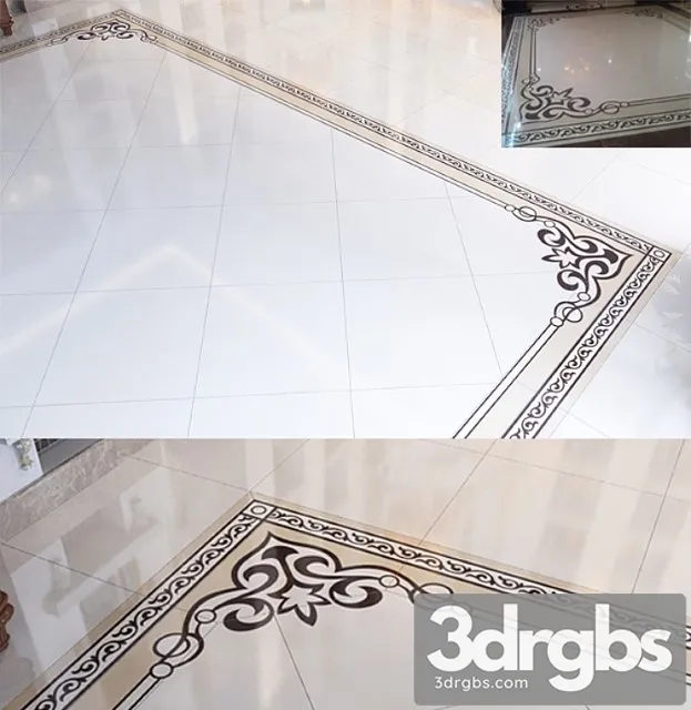 Marble Floor With Decor 3dsmax Download
