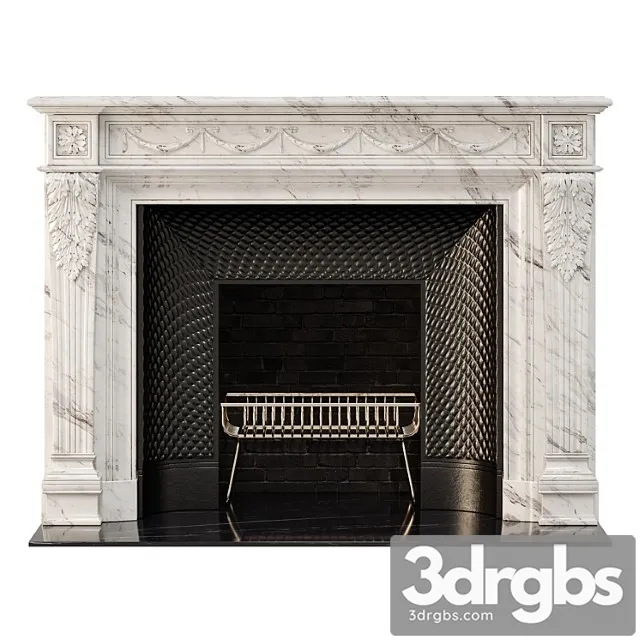 Marble french fireplace mantel