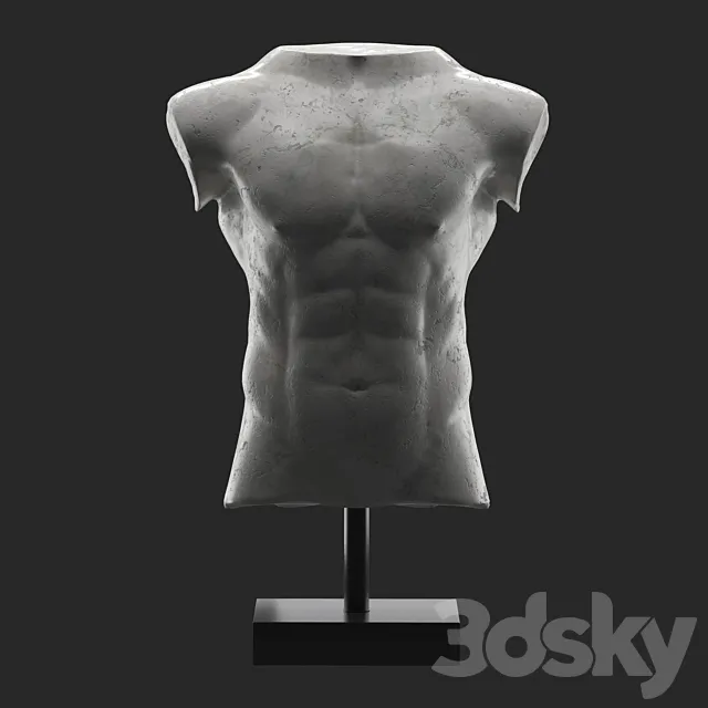 Marble Male Torso 3DSMax File