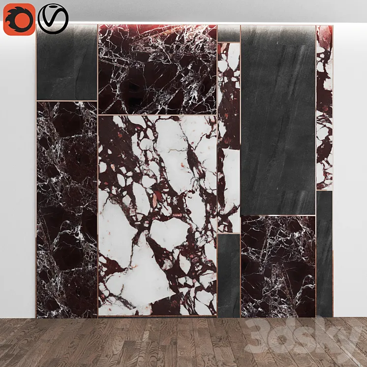 marble panel 1 3DS Max