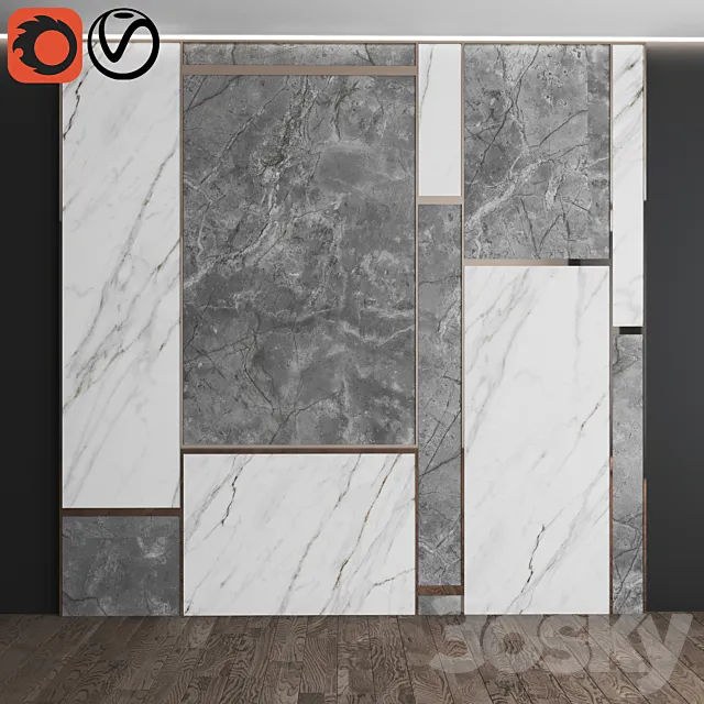 marble panel 5 3ds Max