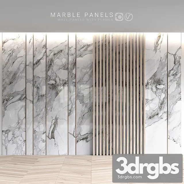 Marble panels with planks 3dsmax Download