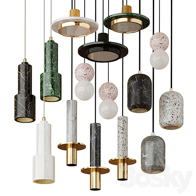 Marble set lampatron two 3ds Max