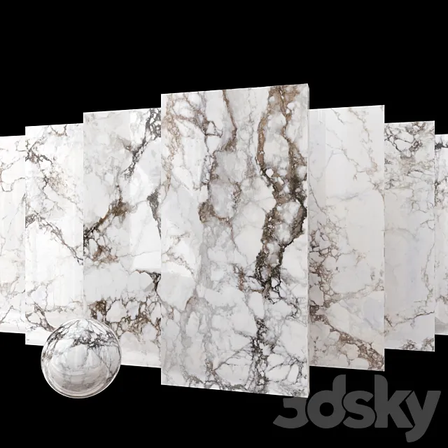 Marble Set Museum Breccia Set 2 3DS Max Model