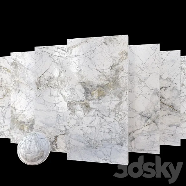 Marble Set Museum Supreme White Set 1 3ds Max
