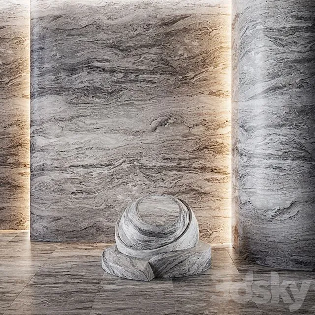 Marble set (seamless) 03 3dsMax Model
