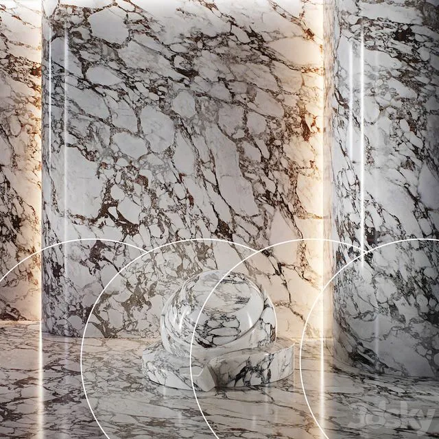 Marble set (seamless) 13 3dsMax Model
