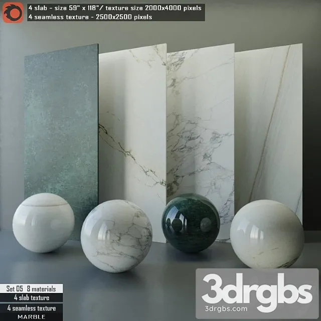 Marble slab & seamless texture set 05 3dsmax Download