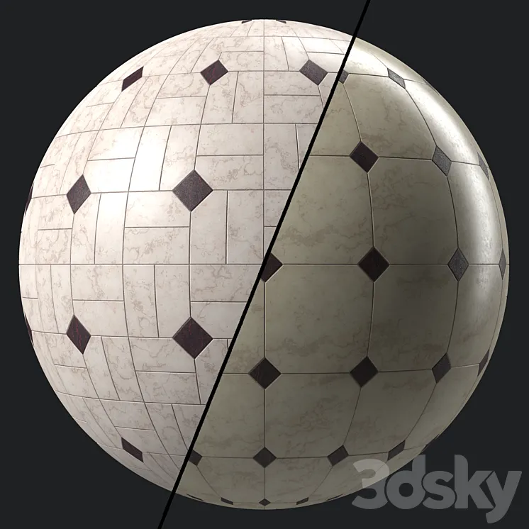 Marble Tile Materials 16- Pbr 4k Seamless 3DS Max Model