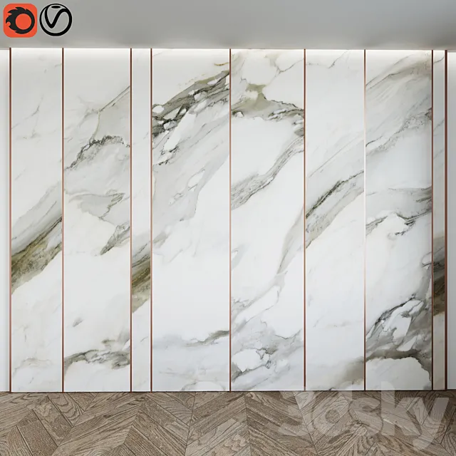 Marble Wall Panel 3DSMax File