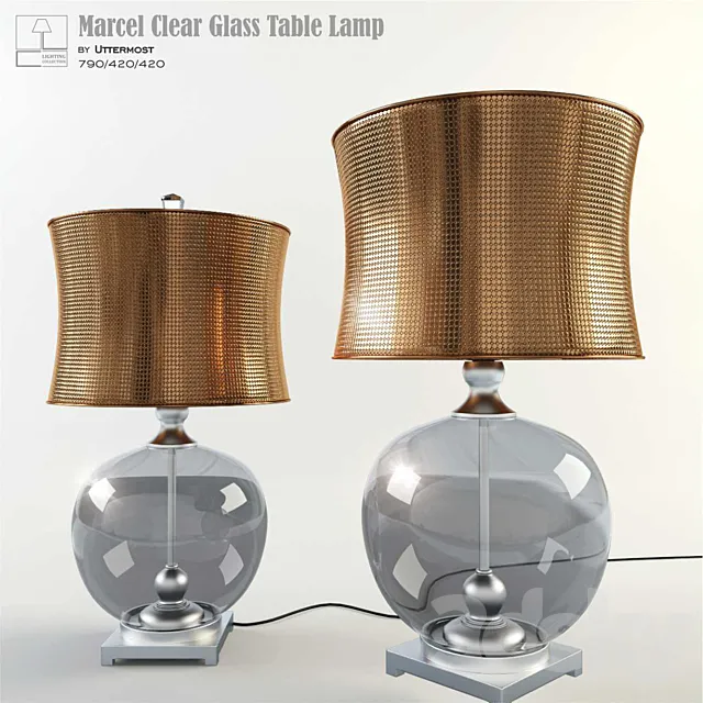 Marcel Clear Glass Table Lamp 3ds Max