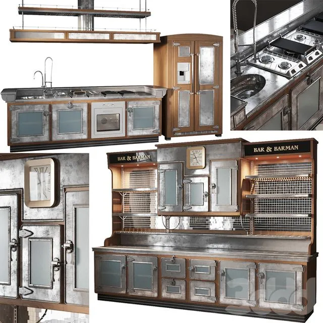 Marchi Cucine BAR & BARMAN 3dsMax Model