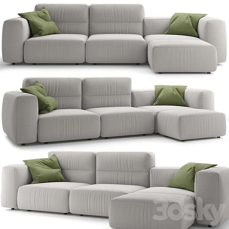 Marenelli Home Manhattan Piping Sofa 3DS Max Model