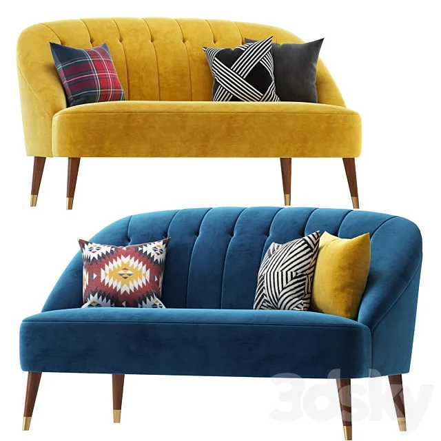 Margot accent sofa 3ds Max