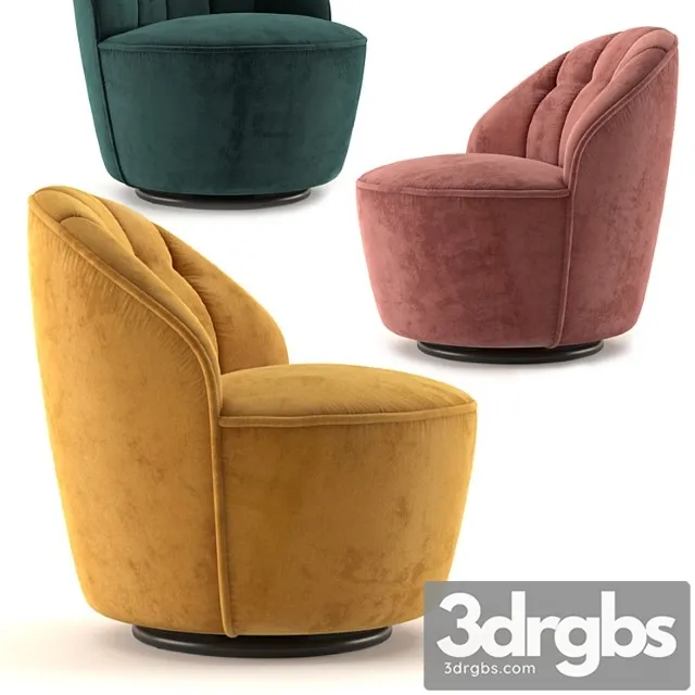 Margot Swivel Accent Chair 3dsmax Download
