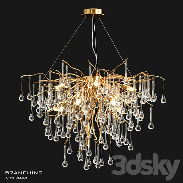 MariaN branching chandelier 3ds Max