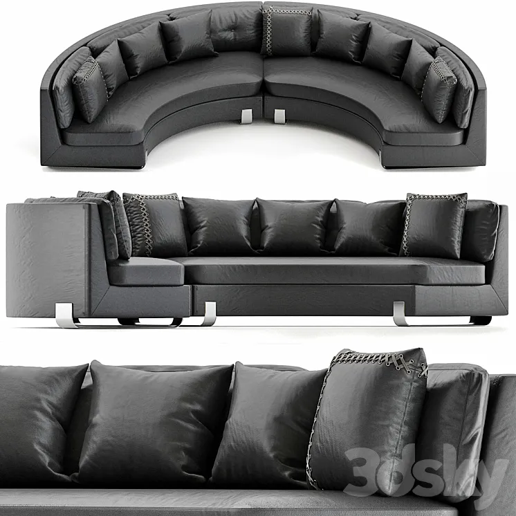 MARIE Sectional sofa By VOLPI 3DS Max