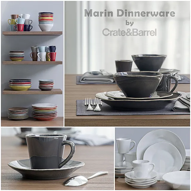 Marin Dinnerware collection by Crate&Barrel 3DSMax File