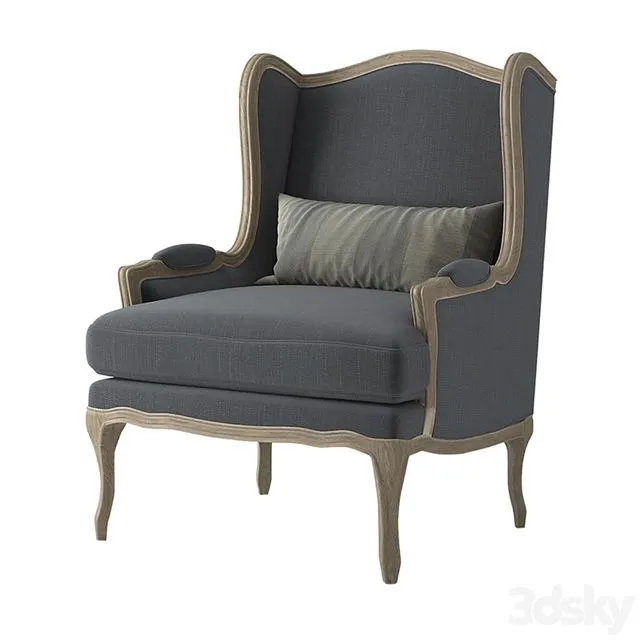 Marion Wing Back Armchair. Brosa 3dsMax Model