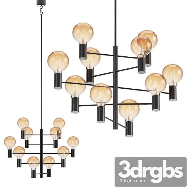 Markslöjd paris pendant 10l black chandelier 3dsmax Download