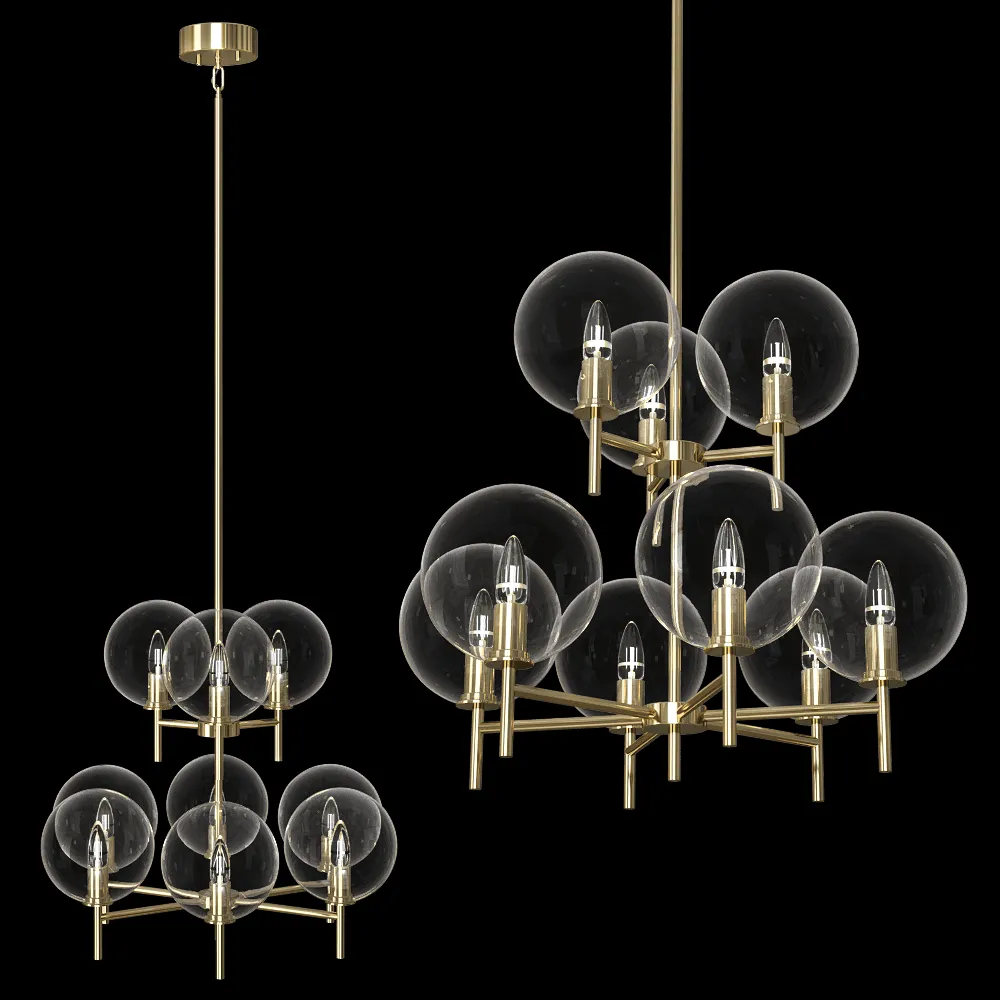 Markslojd – Pendant lamp CROWN 9L 3ds Max