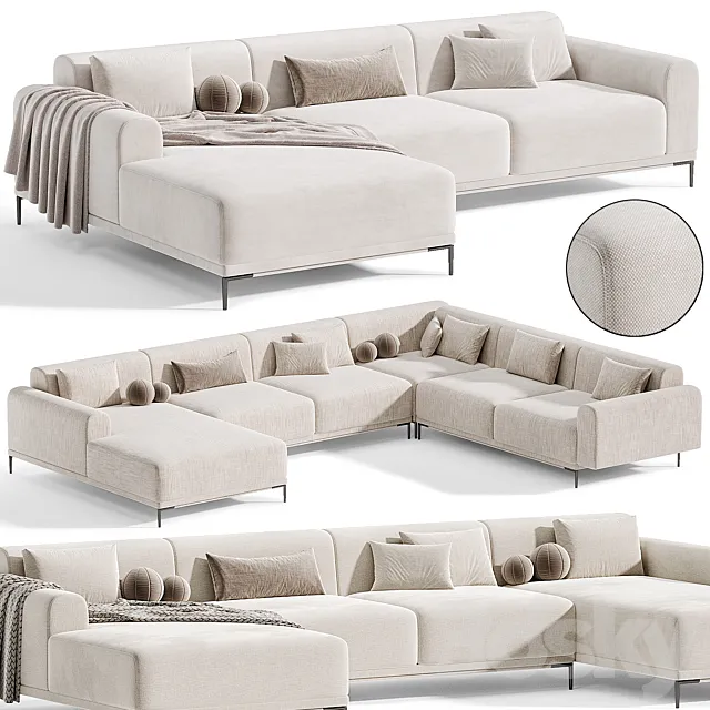 Marlet Corner Sofa Set By divanev 3DS Max Model