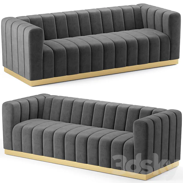 Marlon Velvet Sofa Meridian Furniture 3ds Max