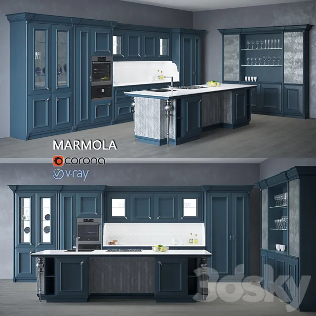 MARMOLA kitchen for BRUMMEL CUCINE 3DSMax File