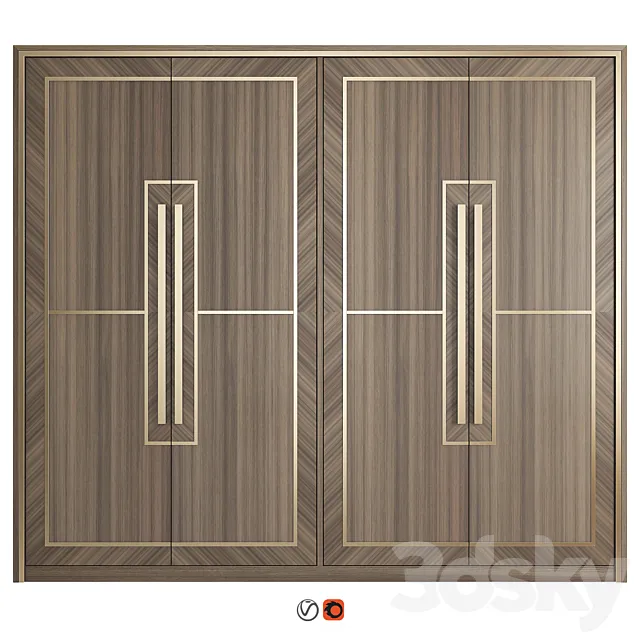 Marquetry Wardrobe 3ds Max