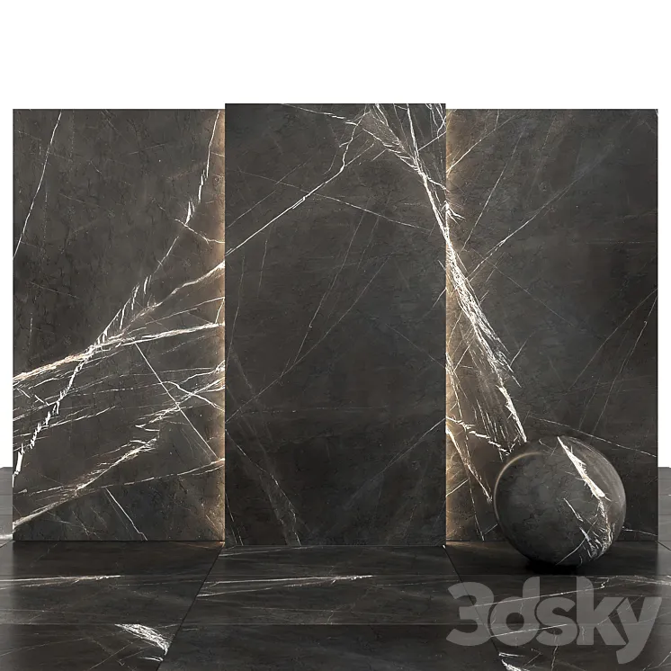 Marquina gray marble 3DS Max