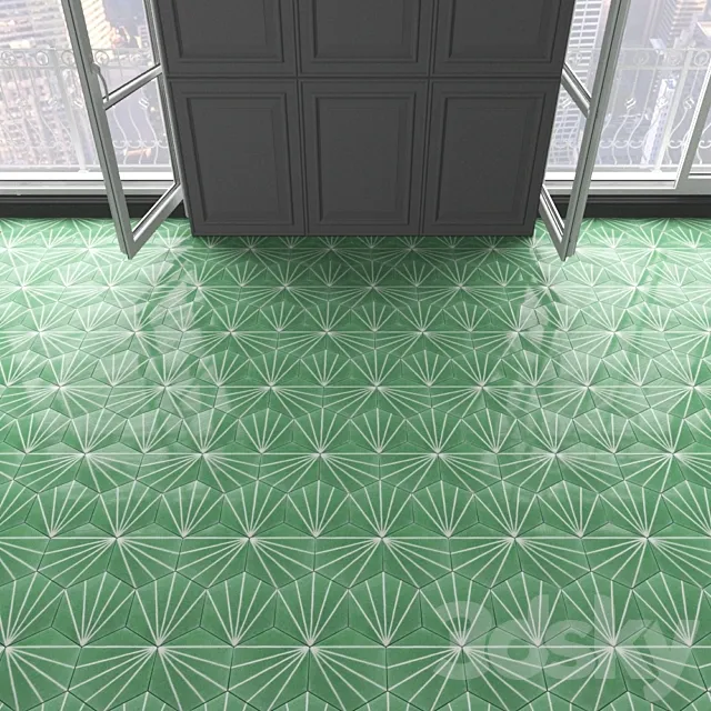 Marrakech Design Tiles – Claesson Koivisto Rune_hexagon_212 3ds Max