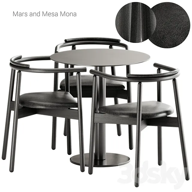 Mars Armchair by Branca Lisboa and Mesa Mona Table by Diabla 3ds Max