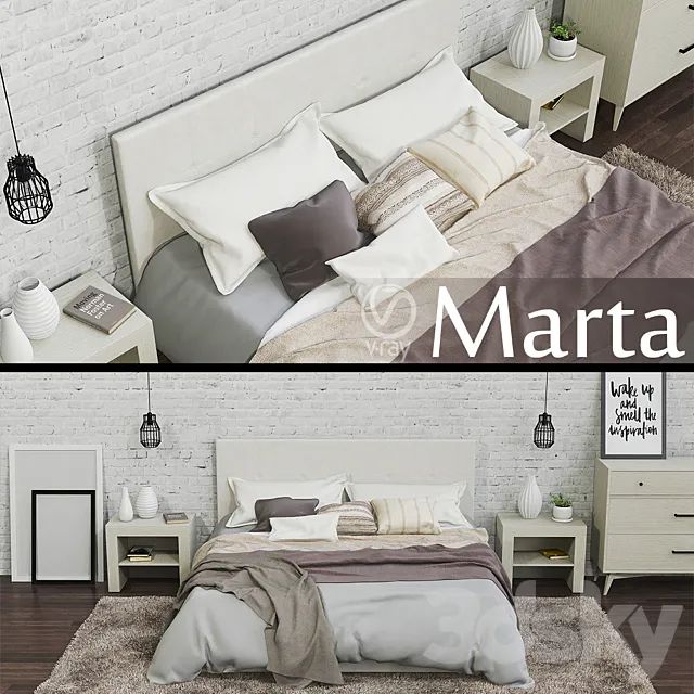 Marta bed 3ds Max