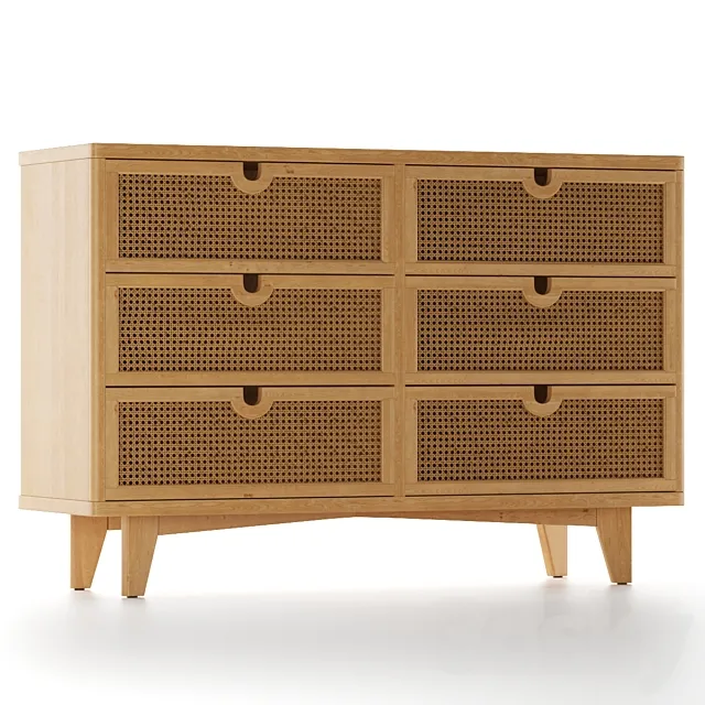 Marte 6-Drawer Dresser 3DS Max Model