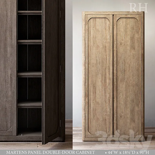 MARTENS PANEL DOUBLE-DOOR CABINET 3ds Max