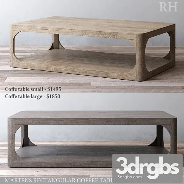 Martens Rectangular Coffee Table 3dsmax Download